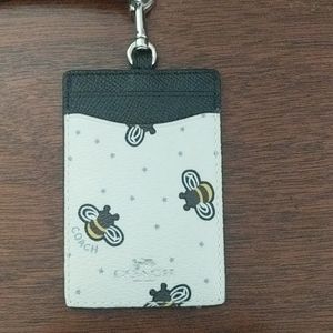 Coach ID badge lanyard, honeybee